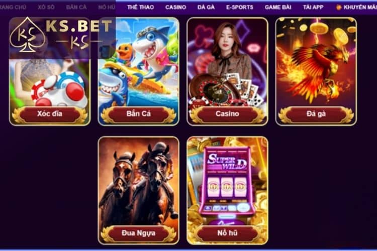 Các thể loại game nổi bật tại giới thiệu Ksbet