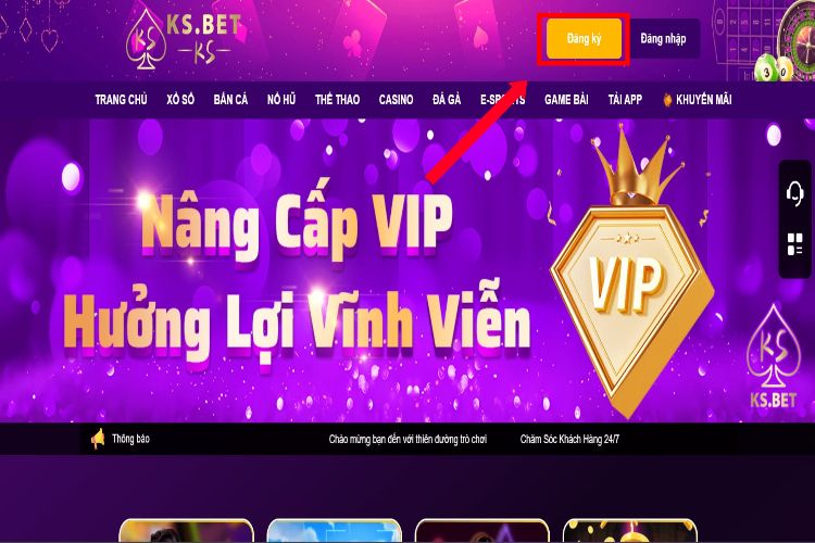 Truy cập vào website chính chủ của Ksbet